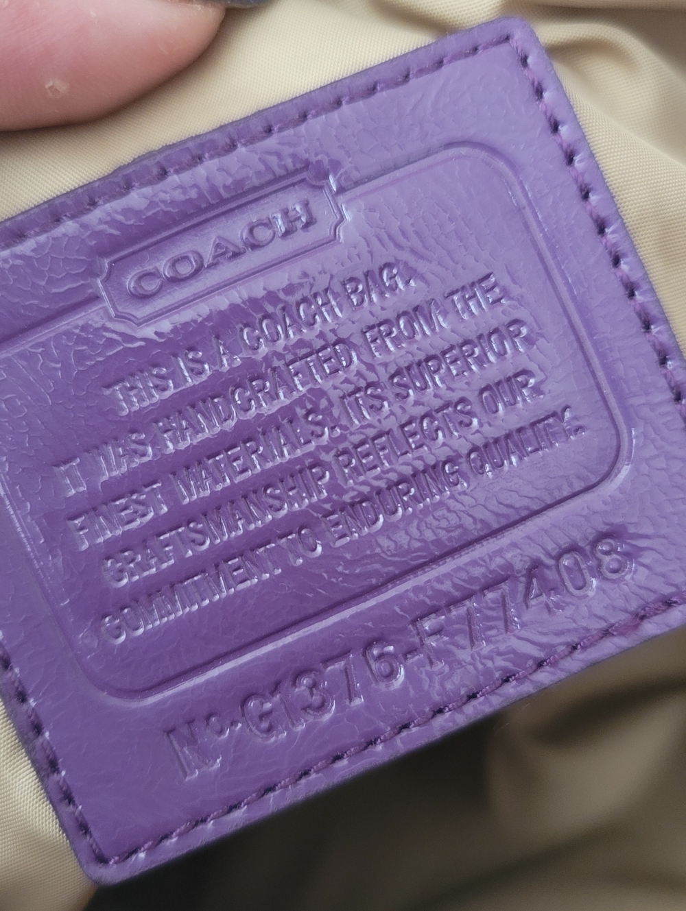 Coach Signature Nylon File Crossbody Bag – Purple - Picture 2 of 12